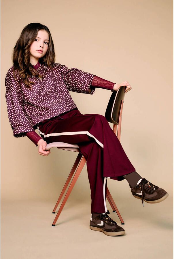 NoBell regular fit casual broek donkerrood - Foto 3