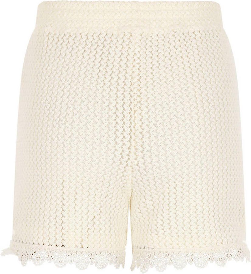 NoBell regular waist casual short ecru crochet