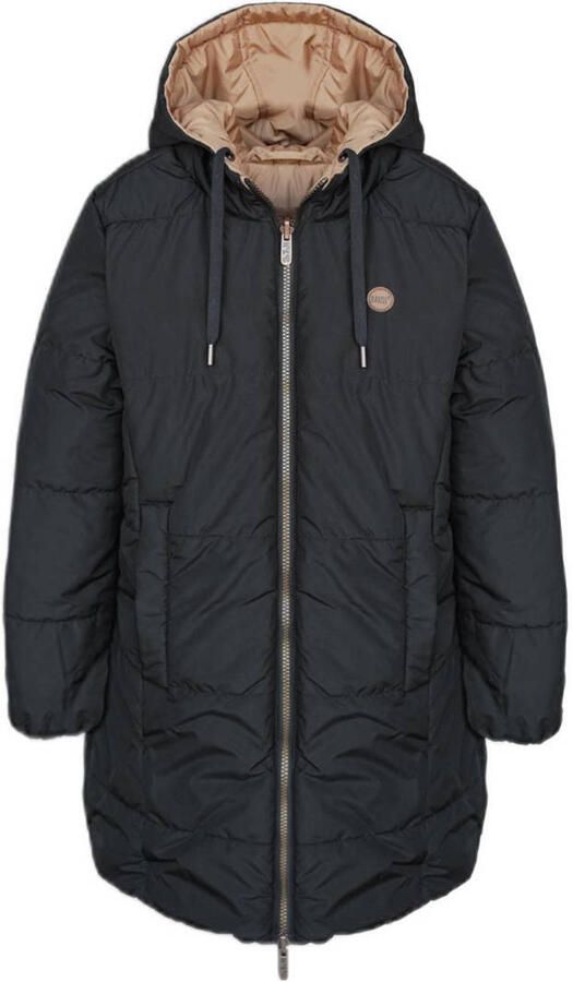 NoBell reversible gewatteerde winterjas Baggy van gerecycled polyester beige donkerblauw Bruin 170 176