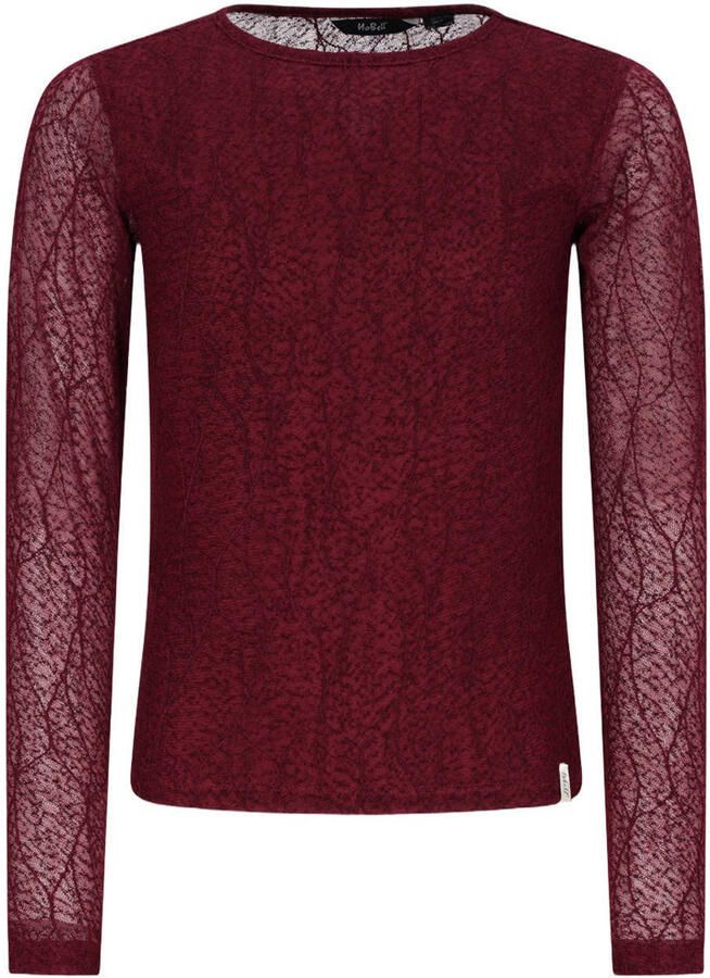 NoBell semi-transparante blousetop donkerrood
