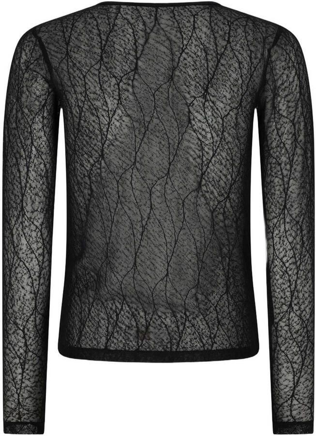 NoBell semi-transparante blousetop zwart