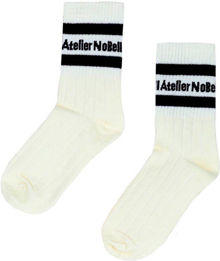 NoBell sokken wit zwart