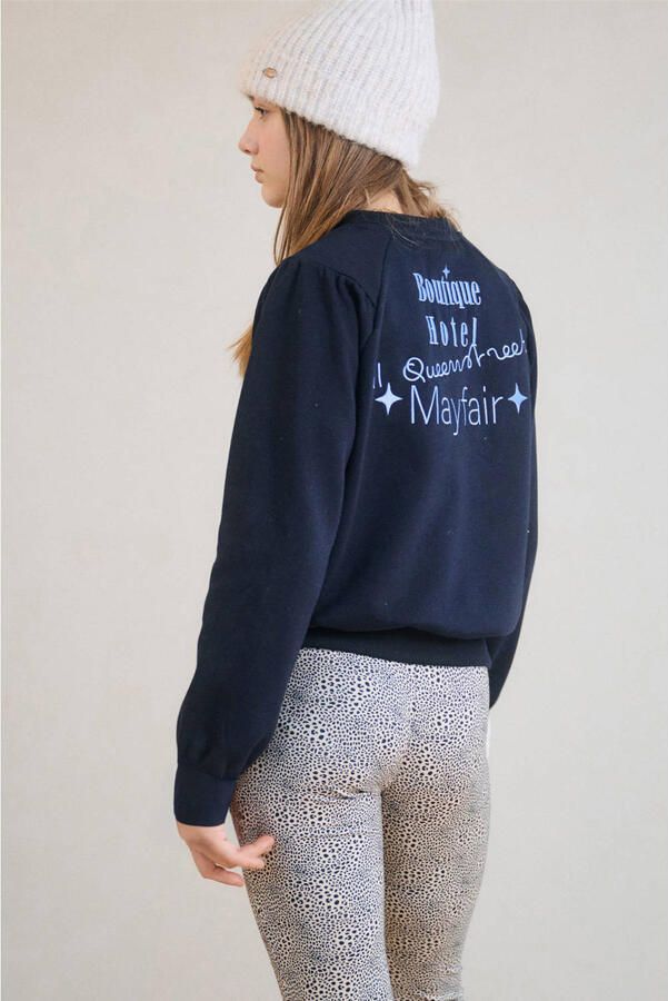 NoBell sweater met backprint donkerblauw - Foto 3
