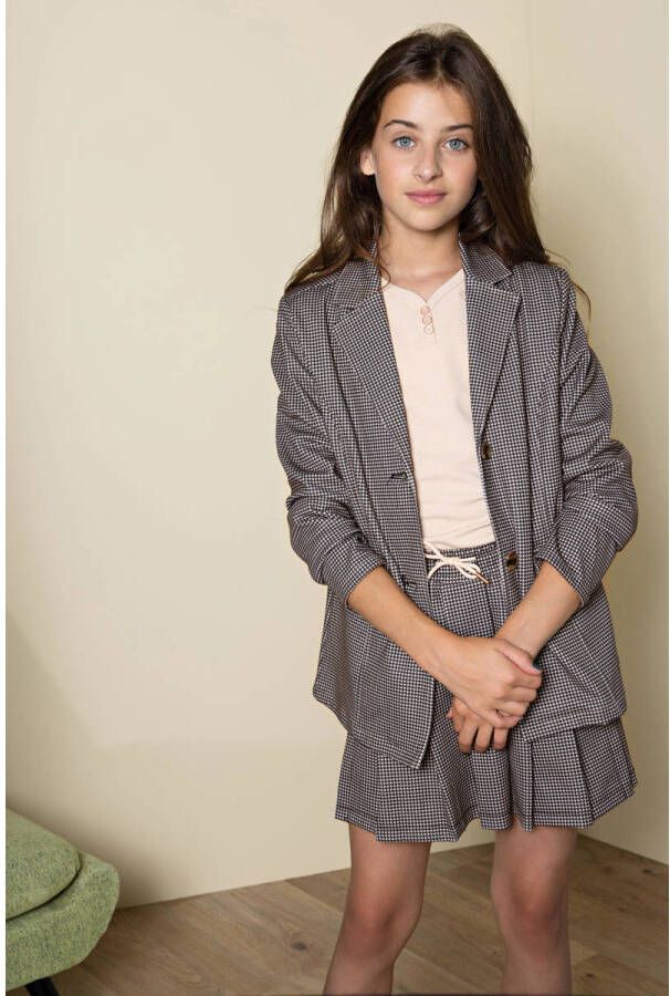 NoBell T-shirt Kiss met ruches lichtroze Meisjes Polyester V-hals 158 164