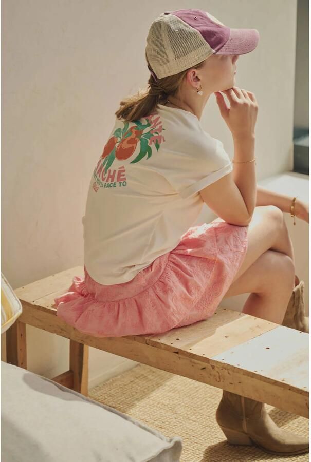 NoBell T-shirt met backprint wit - Foto 3