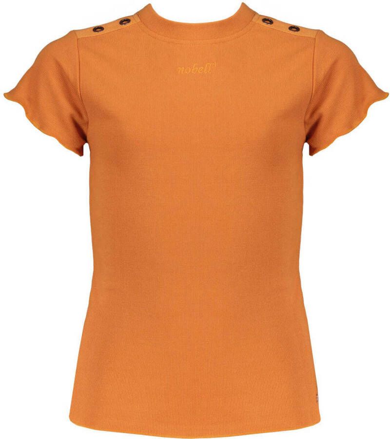 NoBell T-shirt van gerecycled polyester oranjebruin