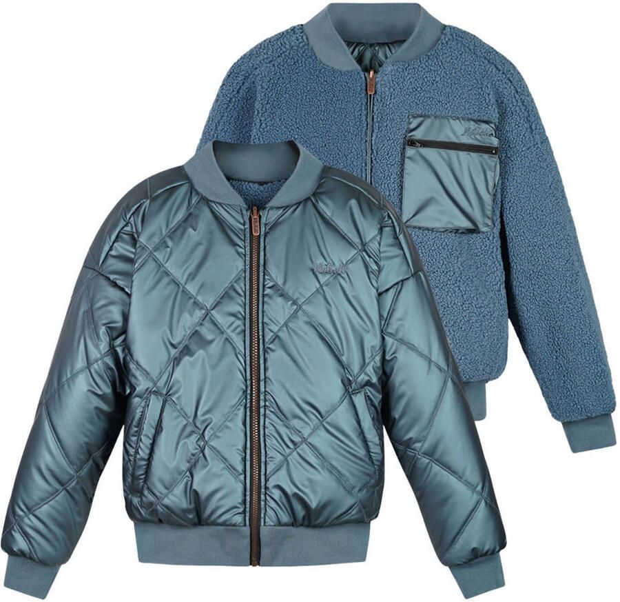 NoBell teddy reversible bomberjack blauw - Foto 2