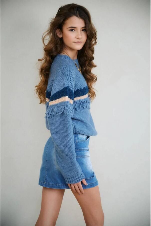 NoBell trui blauw gebreid - Foto 2