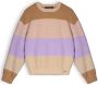 NOBELL Meisjes Truien & Vesten Kes Girls Blocked Striped Knitted Sweater Lilac Paars - Thumbnail 2