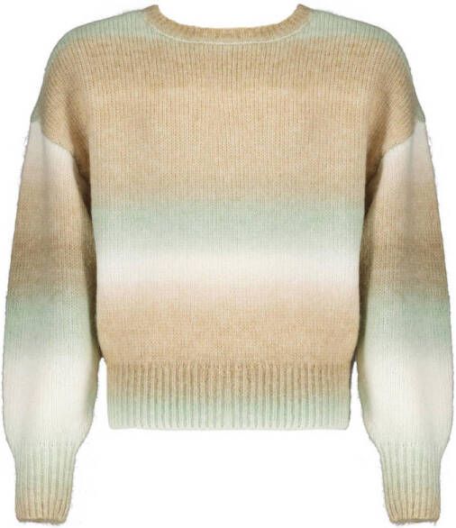 NoBell trui Kes groen beige wit