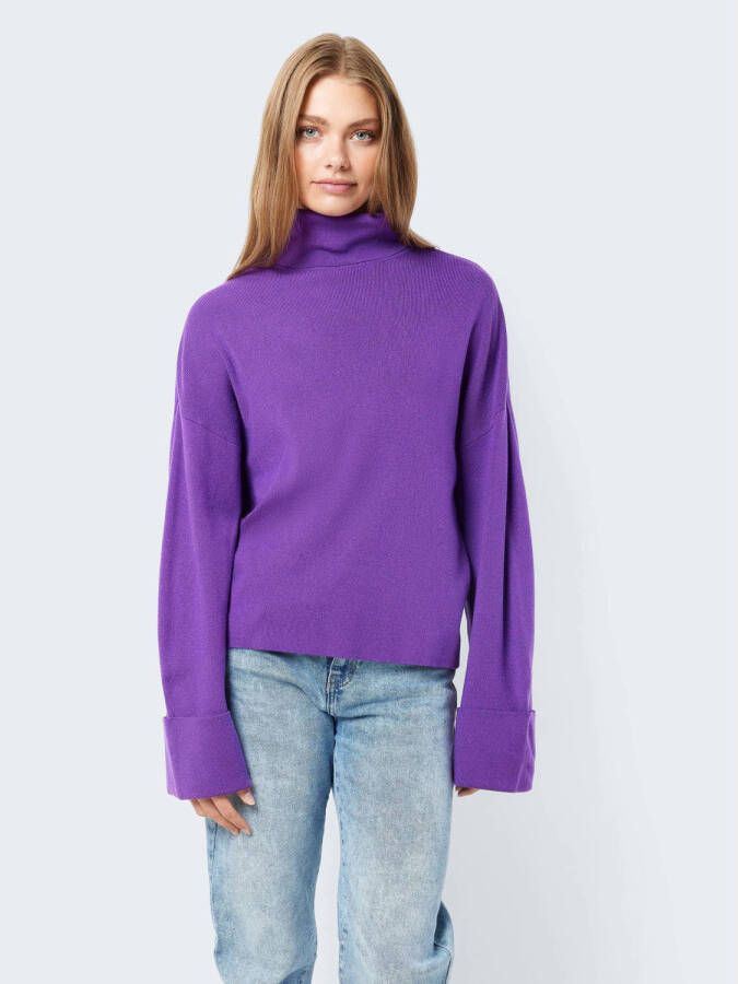 NOISY MAY fijngebreide sweater NMCLOE paars