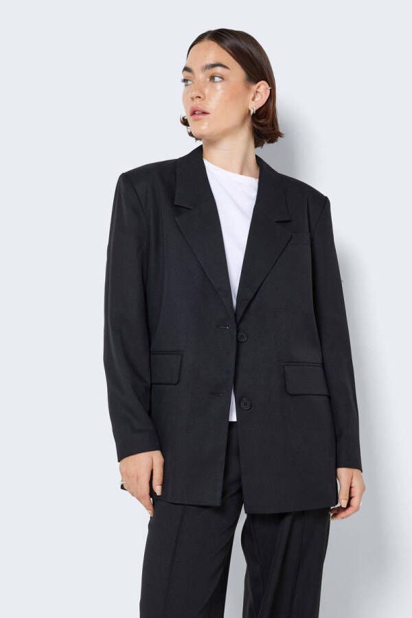 Noisy May Oversized Blazer met Schoudervulling Black Dames