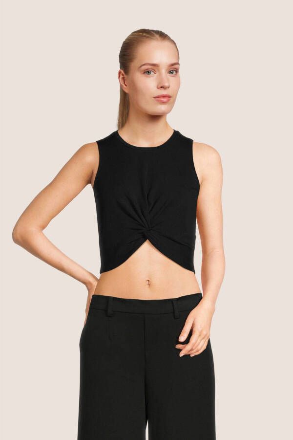 Noisy May Korte top met knoopdetail model 'TWIGGI'