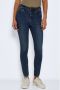 NOISY MAY cropped high waist skinny jeans NMAGNES medium blue denim - Thumbnail 1