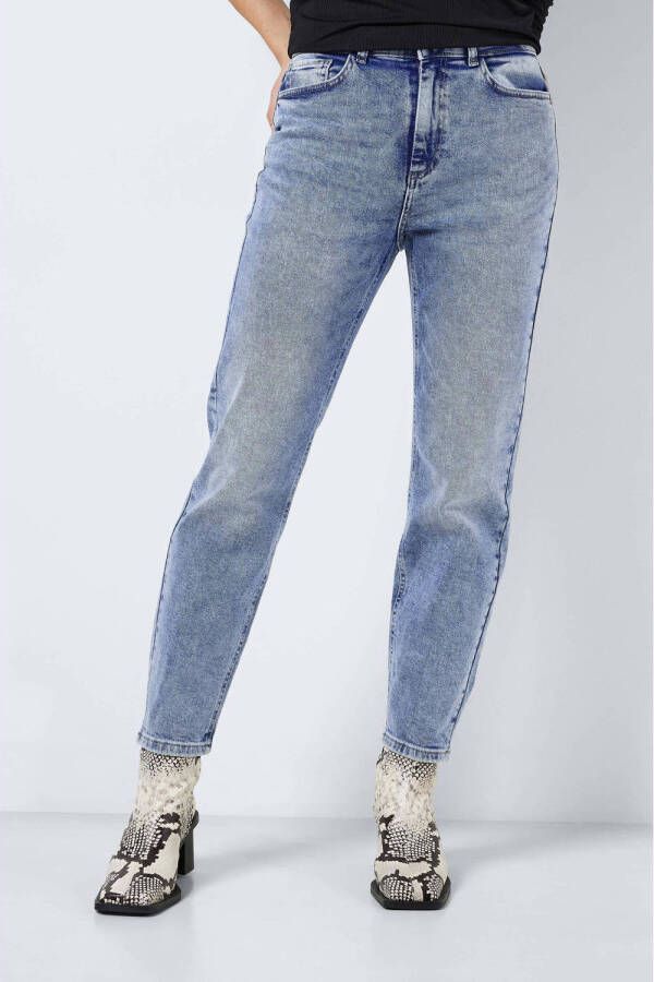 Noisy May Upgrade je denimcollectie met hoge taille straight jeans Blue Dames