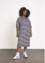NOISY MAY Curve gestreepte T-shirtjurk NMMAYDEN zwart wit - Thumbnail 1