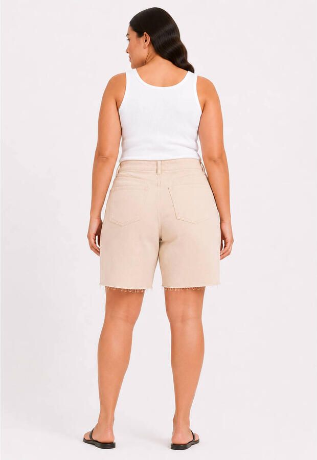 NOISY MAY Curve denim regular waist jort ecru - Foto 2