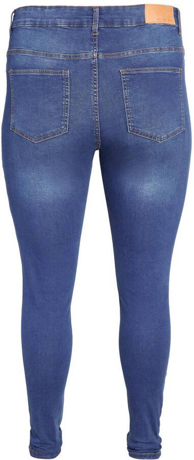 NOISY MAY Curve high waist skinny fit jeans NMCALLIE medium blue denim