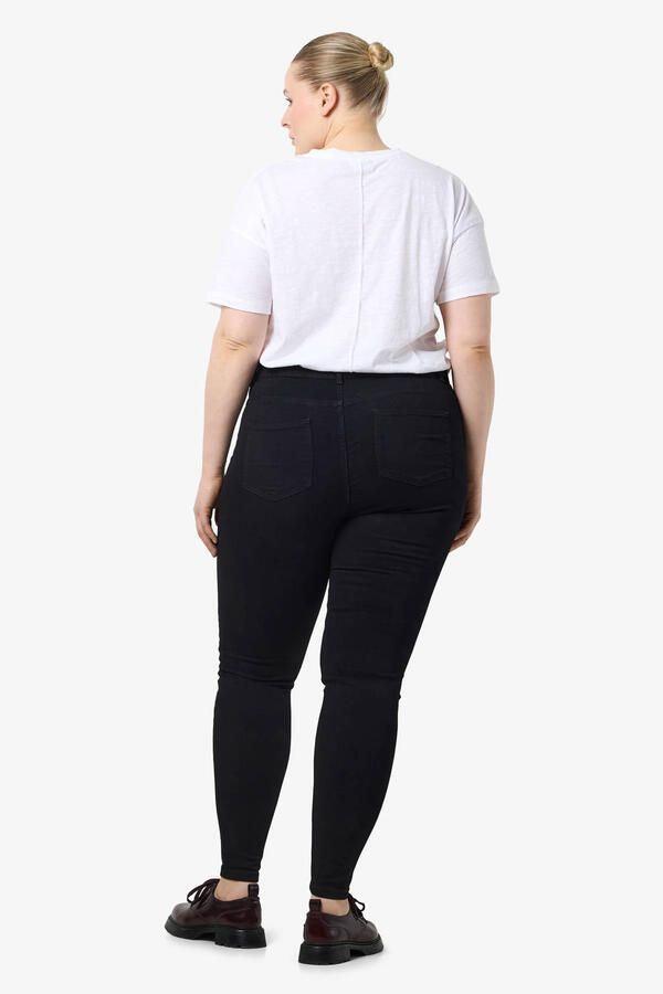 NOISY MAY Curve high waist skinny fit jeans NMCALLIE zwart