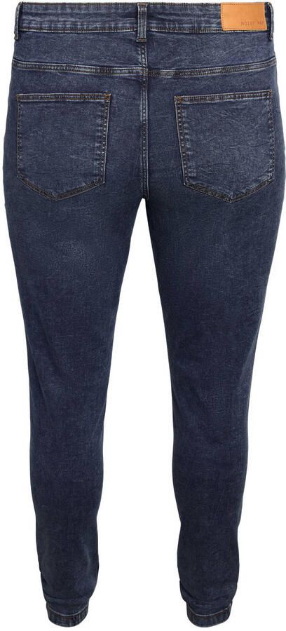 NOISY MAY Curve high waist skinny jeans NMCALLIE dark blue denim