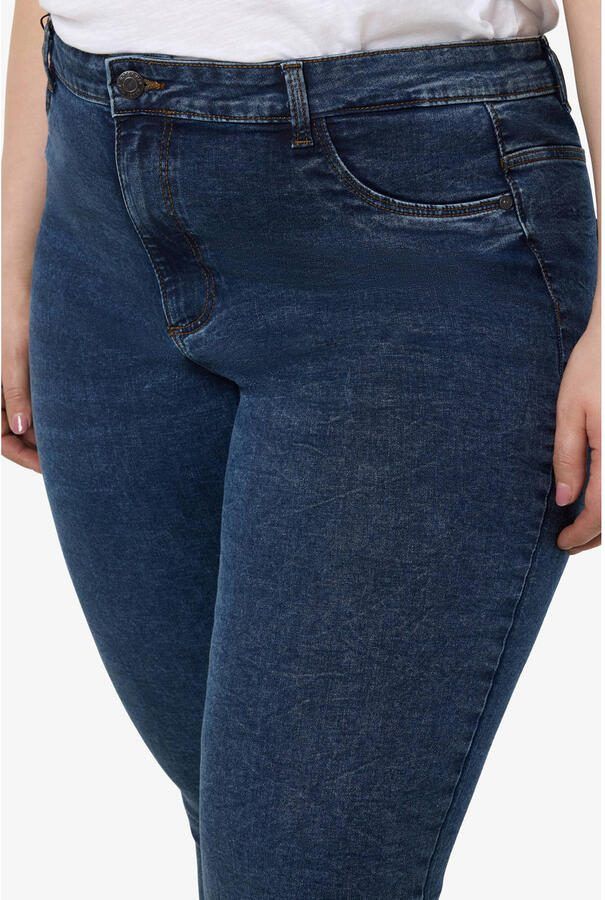 NOISY MAY Curve high waist skinny jeans NMCALLIE dark blue denim - Foto 2