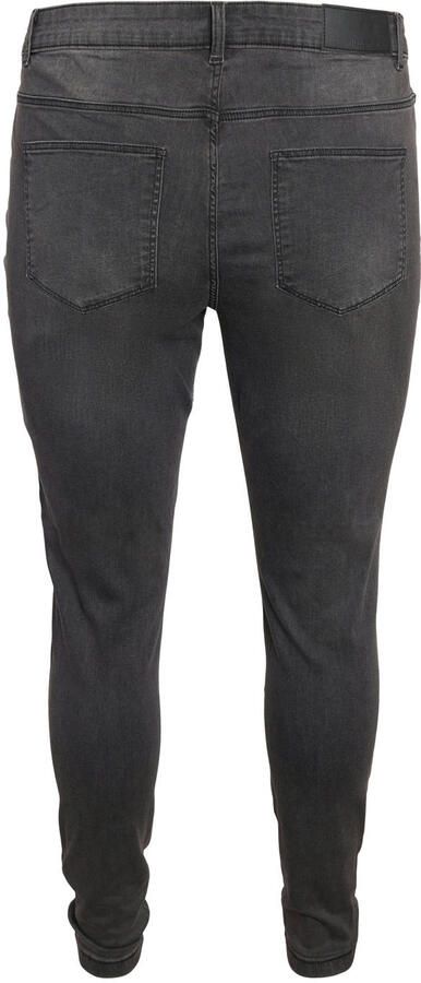 NOISY MAY Curve high waisted skinny jeans NMCALLIE medium grey denim