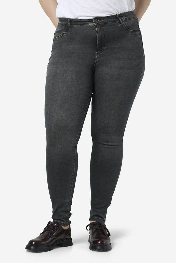 NOISY MAY Curve high waisted skinny jeans NMCALLIE medium grey denim - Foto 2