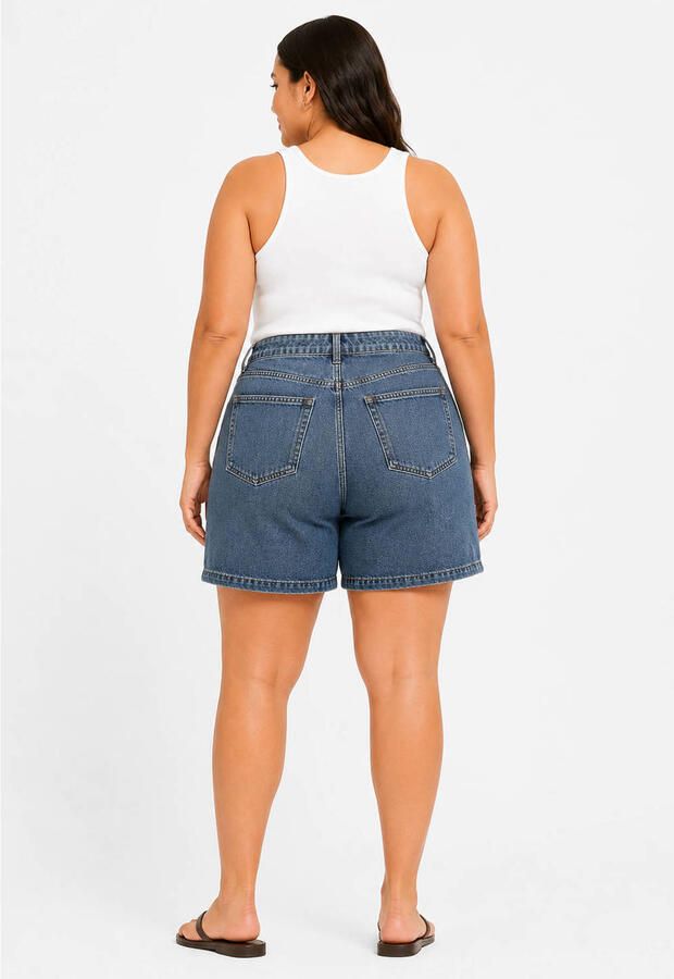 NOISY MAY Curve high waist jort medium blue denim - Foto 2
