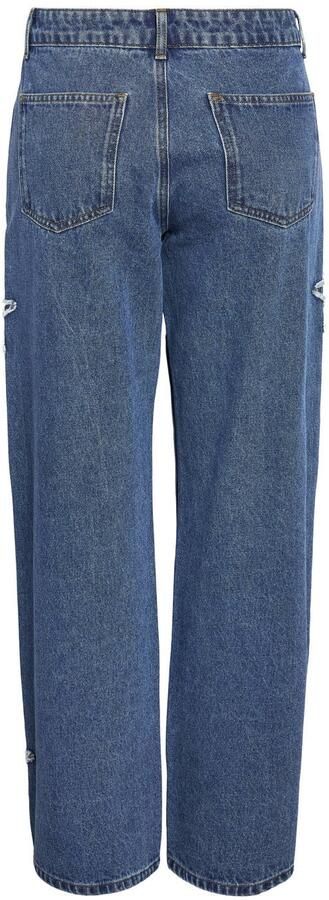 NOISY MAY Curve high waist wide leg jeans medium blue denim