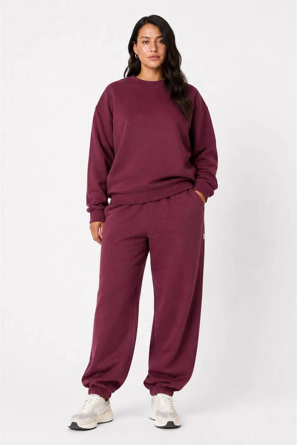 NOISY MAY Curve Plus Size relaxed fit sweater donkerrood - Foto 2