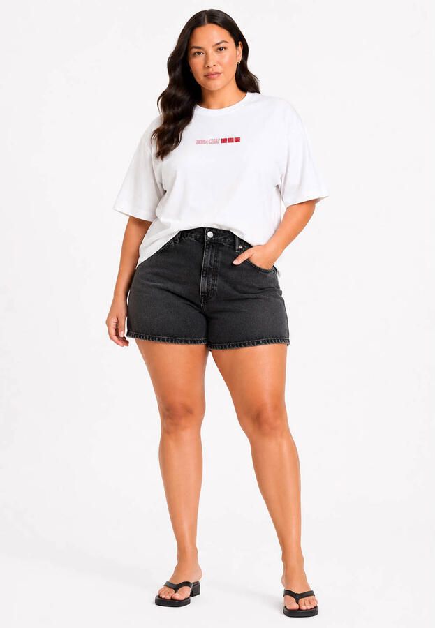 NOISY MAY Curve T-shirt wit