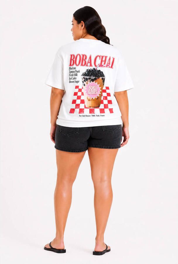 NOISY MAY Curve T-shirt wit - Foto 3