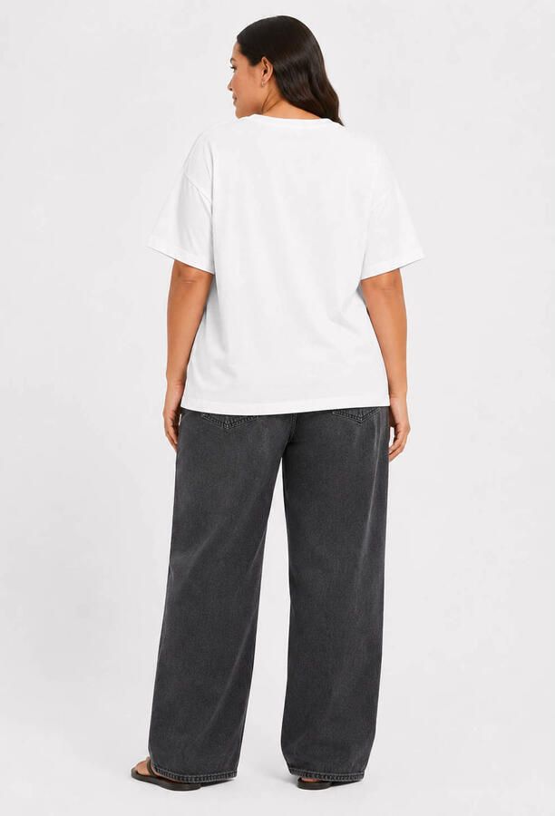 NOISY MAY Curve T-shirt wit - Foto 2