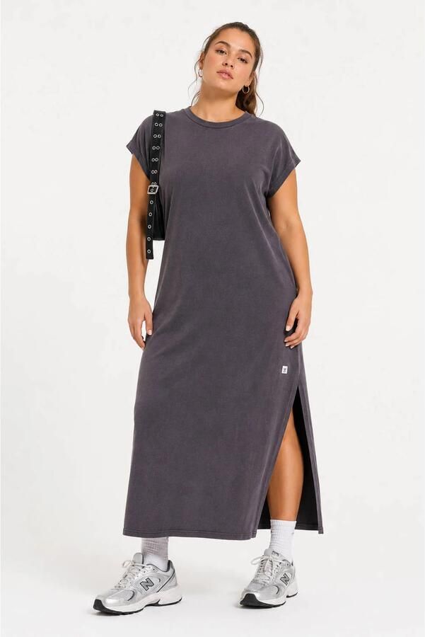 NOISY MAY Curve T-shirtjurk zomerjurk antraciet