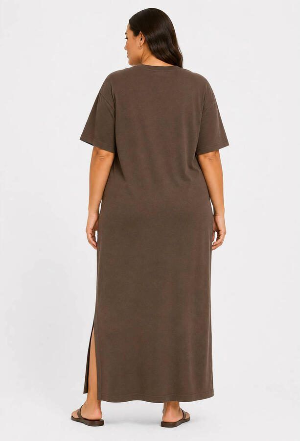 NOISY MAY Curve T-shirtjurk zomerjurk bruin - Foto 2