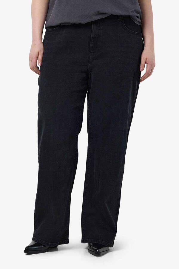 NOISY MAY Curve wide leg jeans zwart