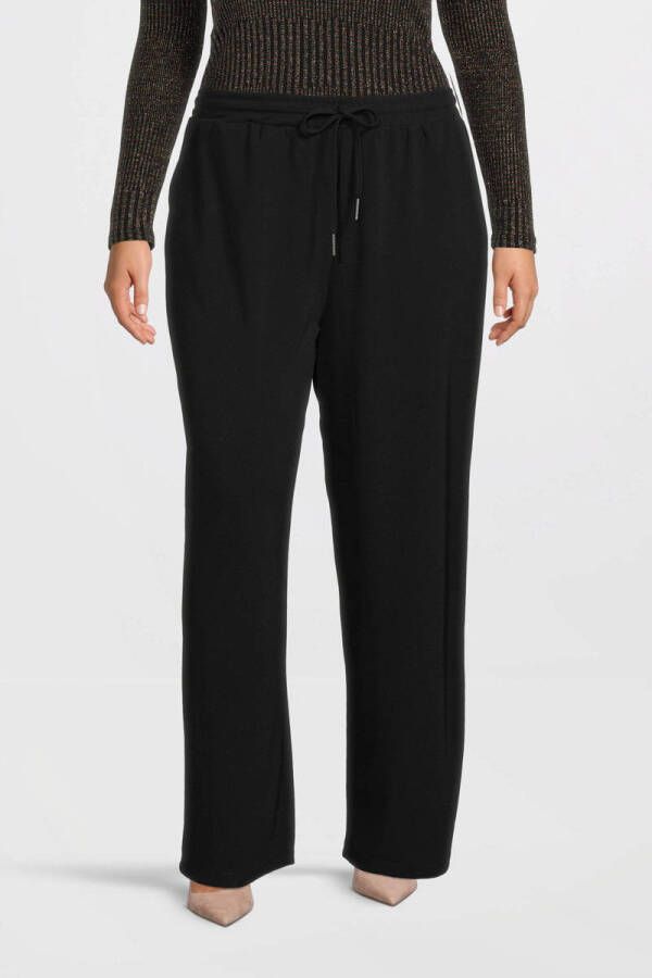 NOISY MAY Curve wide leg broek NMJASA zwart