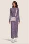 NOISY MAY gebloemde semi-transparante maxi jurk NMCARRIE paars - Thumbnail 1