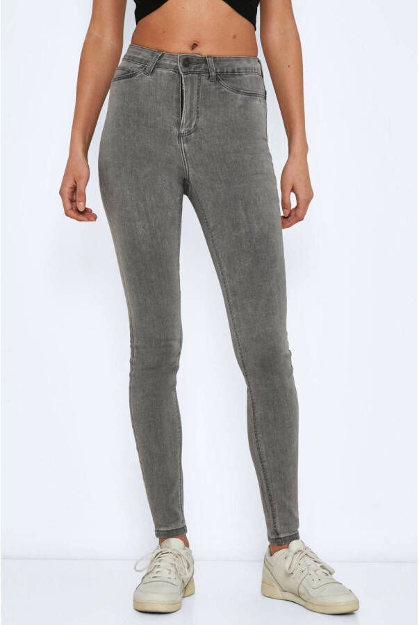 NOISY MAY gemêleerde skinny jeans NMCALLIE grijs