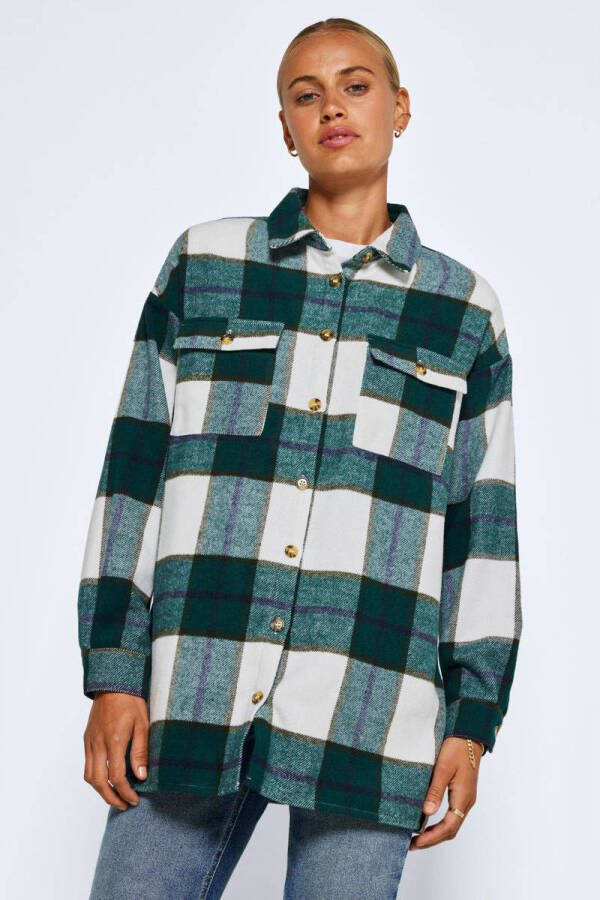 Noisy May Overhemdblouse met borstzakken model 'FLANNY'