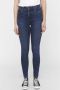 NOISY MAY high waist skinny jeans NMCALLIE met biologisch katoen donkerblauw - Thumbnail 1