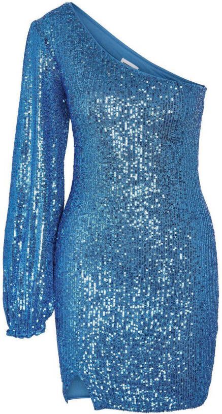 NOISY MAY jurk NMSCARLETT met pailletten donkerblauw