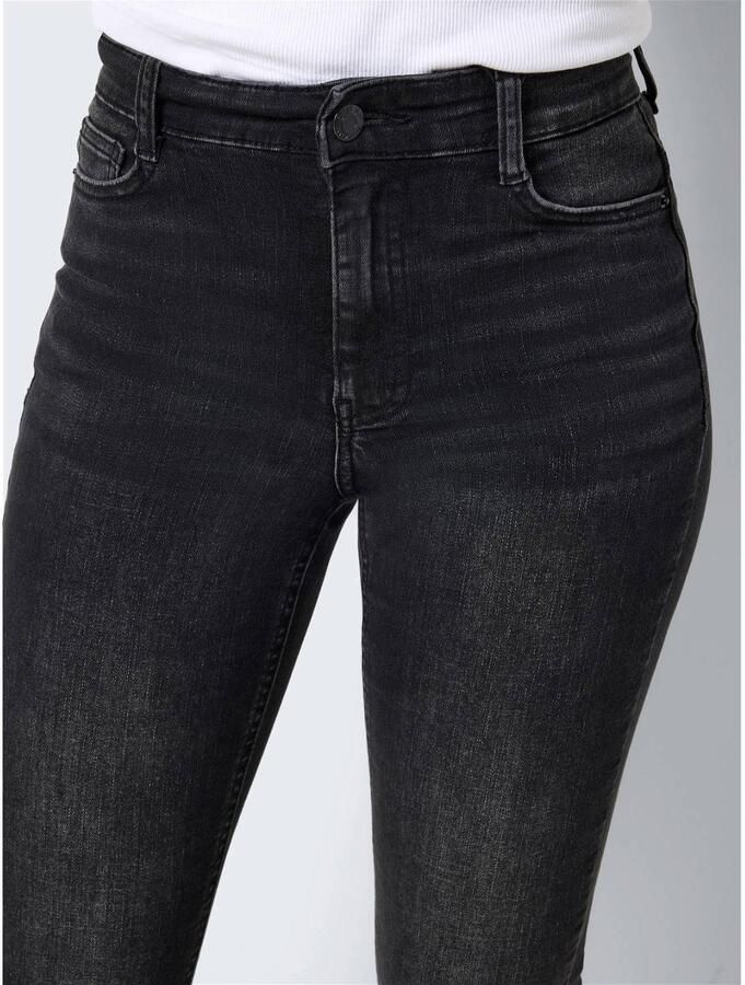 NOISY MAY high waist skinny jeans NMSATTY medium grey