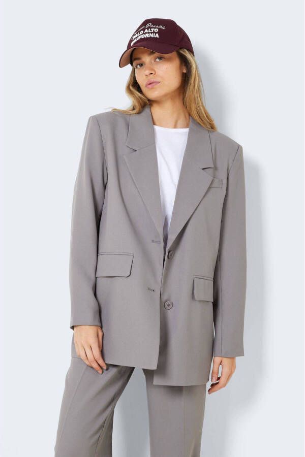 Noisy May Titanium Blazer Freewear Grijs Gray Dames