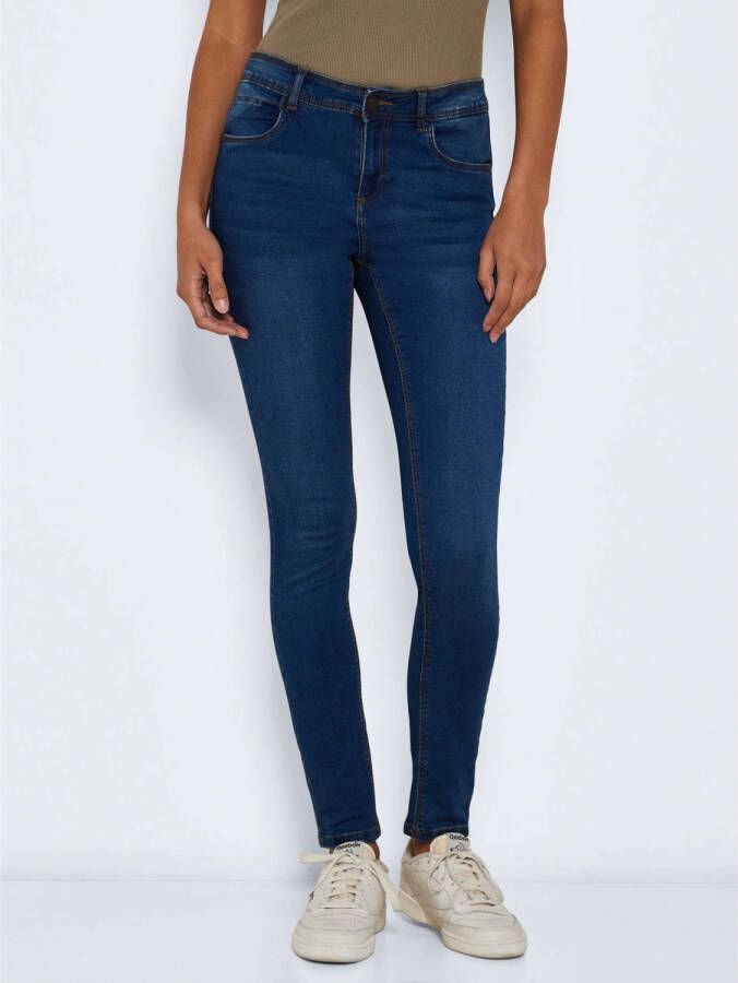 NOISY MAY push-up skinny jeans NMJEN medium blue denim
