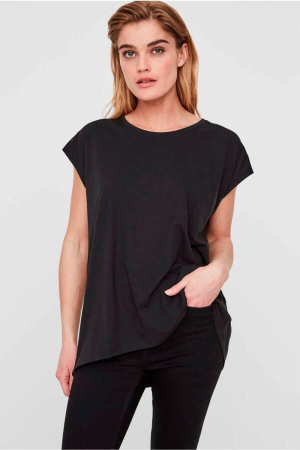 Noisy may Shirt met korte mouwen NMMATHILDE S S LOOSE LONG TOP FWD NOOS