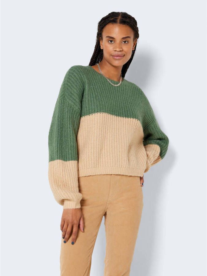 Noisy May Gebreide pullover in two-tone-look model 'POPPY'