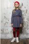 NONO gebloemde jurk Manyu van gerecycled polyester blauw rood multicolor Meisjes Gerecycled polyester (duurzaam) Ronde hals 104 - Thumbnail 1