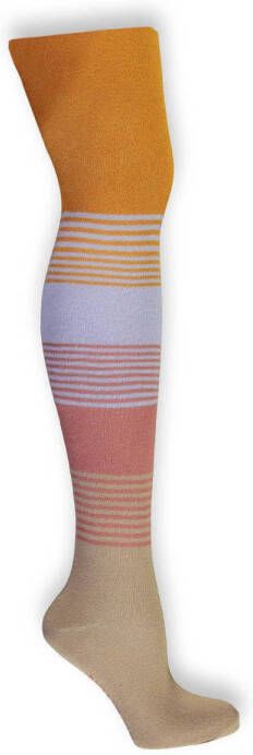 NONO maillot Renee geel multicolor Meisjes Katoen Streep 122 140