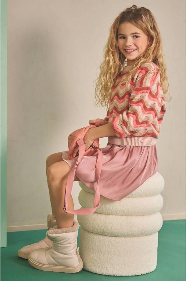 NONO Meisjes Rokken Nele Metallic Voile Skirt Taupe - Foto 3